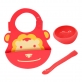 Marcus & Marcus First Baby Feeding Set 6m+ (Bib with 2-in-1 Masher Spoon & Bowl Set) 