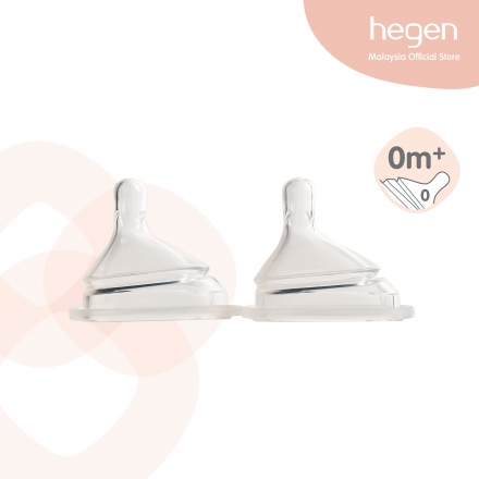 Hegen Anti-Colic Extra Slow Teat (Twin Pack) for 0m+