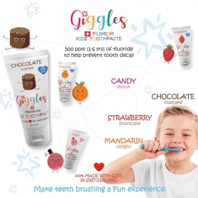 Giggles Premium Kids Toothpaste 50ml (1-6 Years Old) with 500 ppm of Fluoride