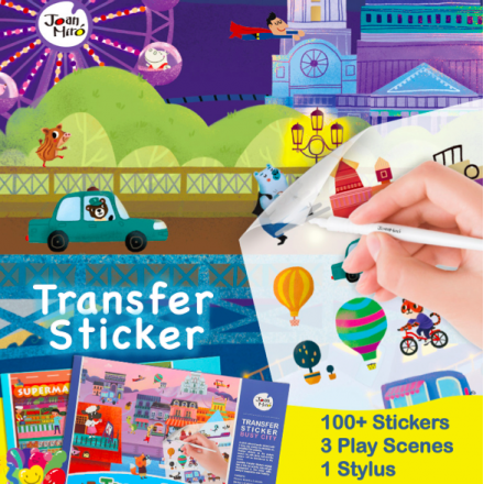 Joan Miro Transfer Sticker Scenes Set (Busy City) 100+ Stickers