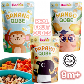 Baebis 100% Natural Fruit Qube (9m+) Baby Freeze Dried Fruit Cubes 20g