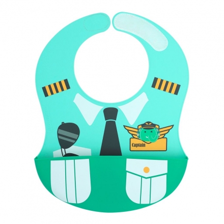 Marcus & Marcus Creative Play Wide Coverage Silicone Bib - The Little Chef & The Little Pilot