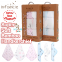 Infancie 3 Pack Bamboo Face Washers (25x25cm) Face Washcloth Handkerchief