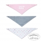 Infancie Mother's Choice Pack of 3 Bandana Bibs Snap Closure Triangle Bib