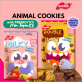 Animal Cookies With Prebiotics (100g) Milk and Chocolate Flavor