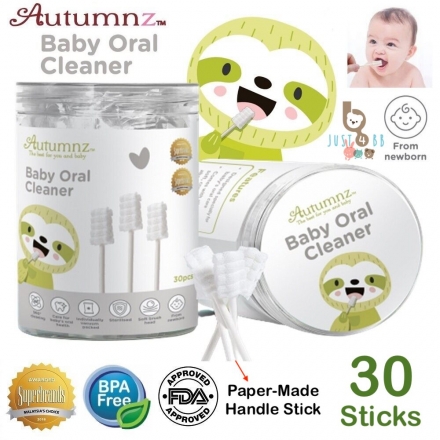Autumnz Baby Oral Cleaner (30pcs) Newborn Gum & Tounge Cleaning Stick Wipes