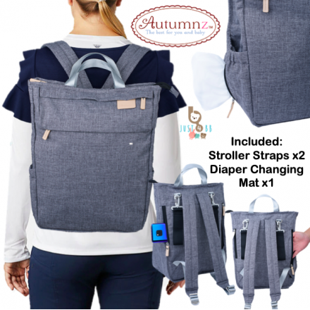 Autumnz Gourgeous Diaper Backpack (Ash Grey) Mommy Bag