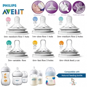Philips Avent Natural Teat 2.0 (2pcs/pack) Anti Colic Bottle Nipple Twin