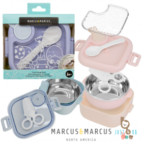 Marcus & Marcus Travel Feeding Set with Spoon & Food Scissors Lunch Box