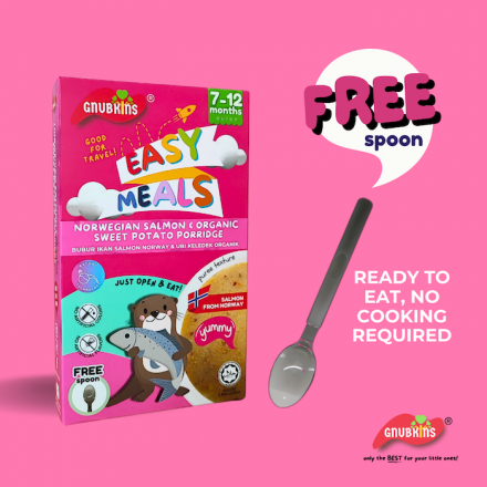 (Halal) Gnubkins Ready to Eat Easy Meals Porridge (6m+) Free Spoon