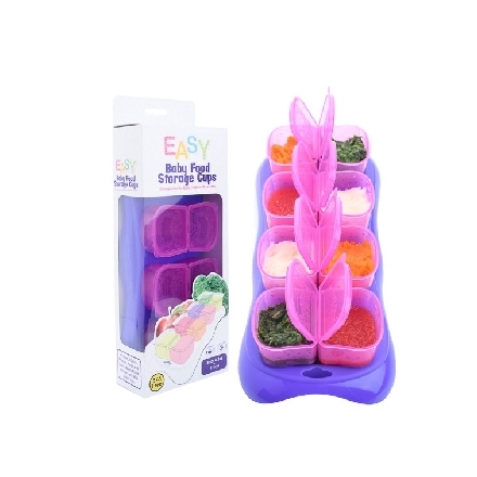 Autumnz Breastmilk & Baby Food Storage Cups (2oz/4oz) Puree Blocks Freezer Container