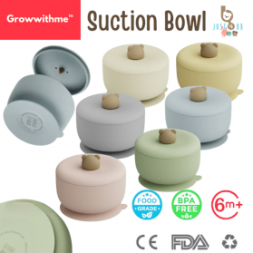 Growwithme Silicone Suction Bowl with Lid