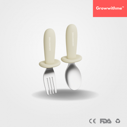 Growwithme SUS316 Stainless Steel Fork & Spoon