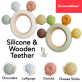 Growwithme Baby Silicone & Wooden Sweets Soothing Teether