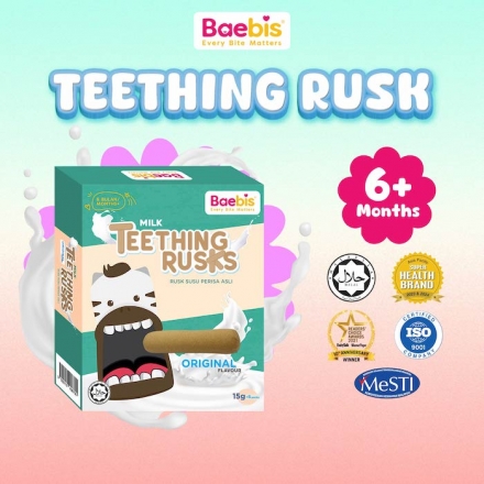 (Halal) Baebis Milk Teething Ruskis Cookies (Original)
