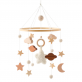Comfy Living Musical Wooden Mobile Baby Cot Toys