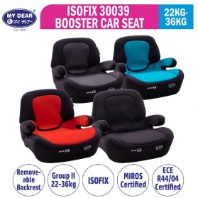 My Dear Booster Seat with ISO Fix (Grey) Children Booster Carseat