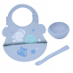 Marcus & Marcus Baby First Feeding Set 6m+ (Bib with 2-in-1 Masher Spoon & Bowl Set) 