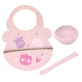 Marcus & Marcus Baby First Feeding Set 6m+ (Bib with 2-in-1 Masher Spoon & Bowl Set) 