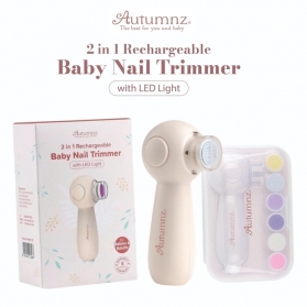 Autumnz 2 in 1 Rechargeable Baby Nail Trimmer (with LED LIght)