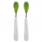 OXO TOT Feeding Spoon Set with Soft Silicone (Twin pack) - Green