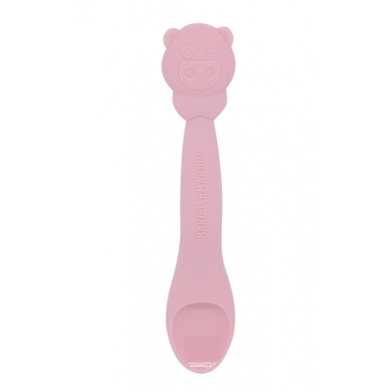 Marcus & Marcus Silicone Feeding Spoon - Pink Pokey
