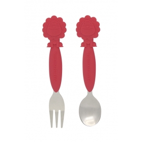 Marcus & Marcus Toddler Spoon & Fork Set - Red Marcus
