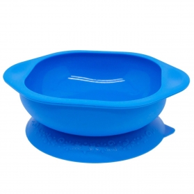 Marcus & Marcus Silicone Suction Learning Bowl - Blue Lucas