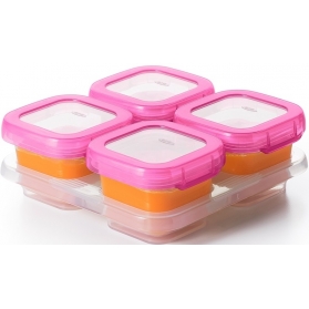 OXO TOT Baby Blocks Freezer Storage Containers (4oz/120ml) - Pink