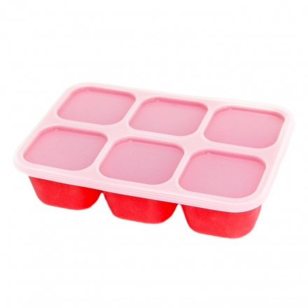 Marcus & Marcus Food Cube Tray 100% Silicone - Red