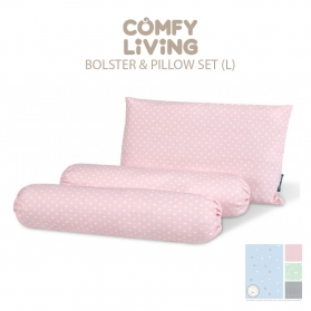 Comfy Baby Comfy Living Bolster & Pillow Set (L) - Pink Dot