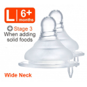 SIMBA  (Twin Pack) Wide Neck Cross Hole (L) Ultra Soft Anti-Colic Nipple