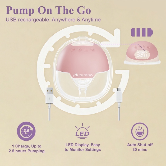 autumnz wearable hands free electronic breastpump for working mom 穿戴式免手持母乳吸奶器