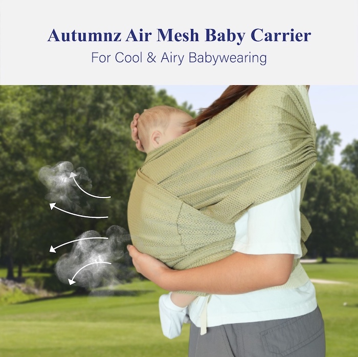 Autumnz Nuvia Air Mesh Baby Carrier Free Travel Storage Pouch 宝宝外出睡觉安抚背带