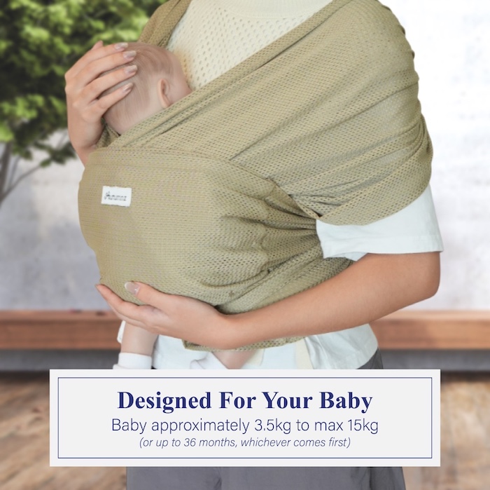 Autumnz Nuvia Air Mesh Baby Carrier Free Travel Storage Pouch 宝宝外出睡觉安抚背带