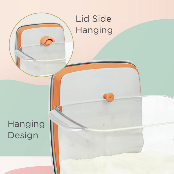 autumnz one push button airtight formula milk powder dispenser container 奶粉食物密封盒