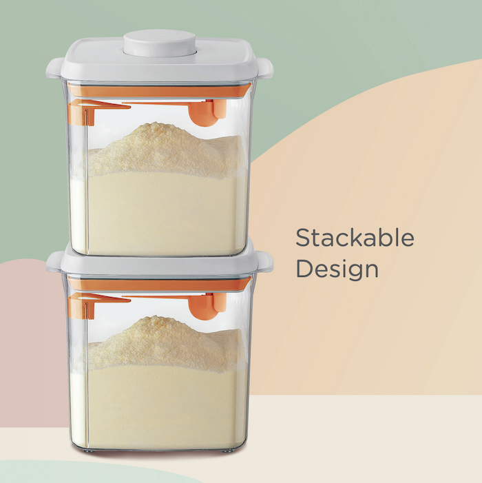 autumnz one push button airtight formula milk powder dispenser container 奶粉食物密封盒