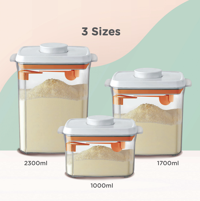 autumnz one push button airtight formula milk powder dispenser container 奶粉食物密封盒