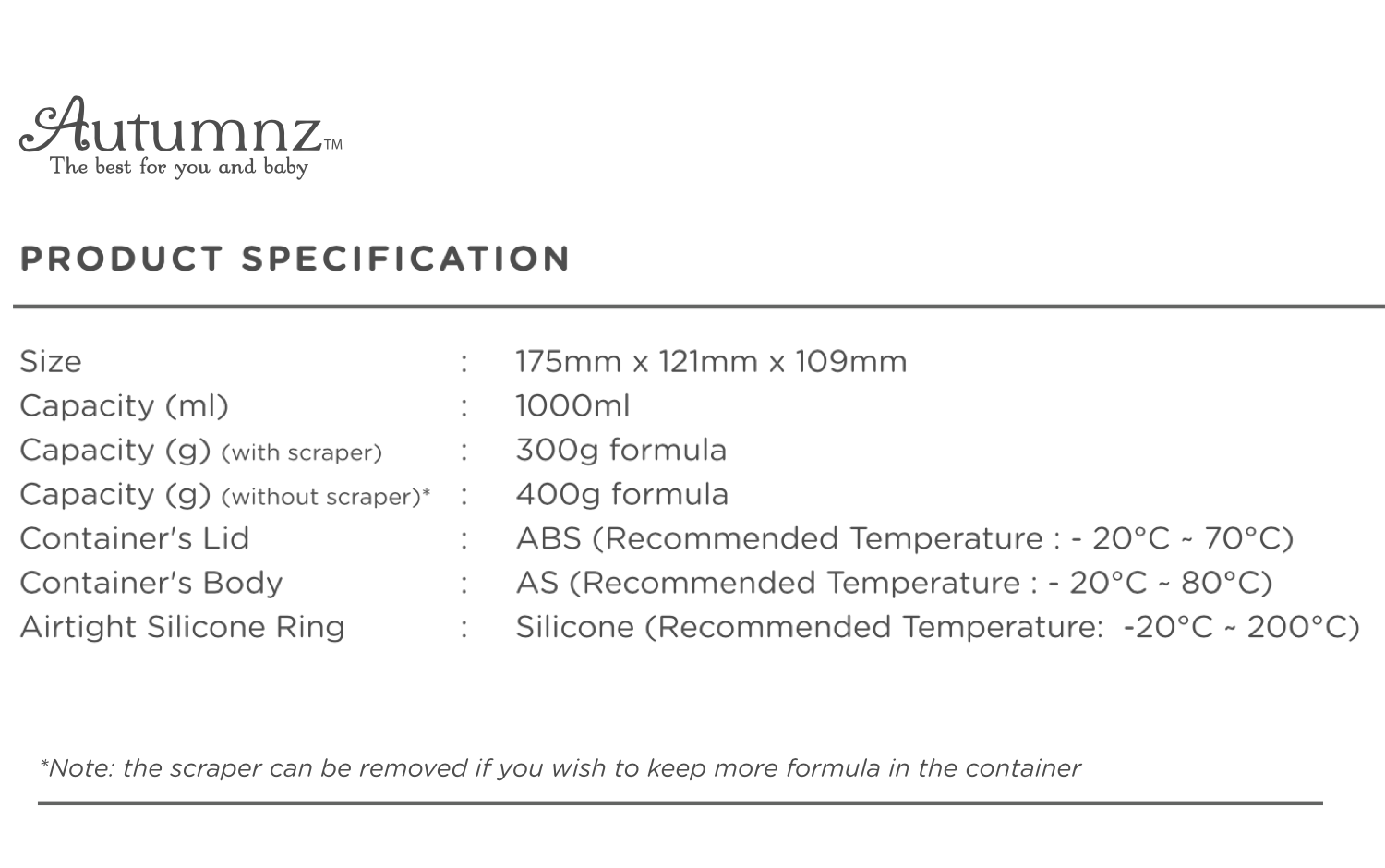 autumnz one push button airtight formula milk powder dispenser container 奶粉食物密封盒