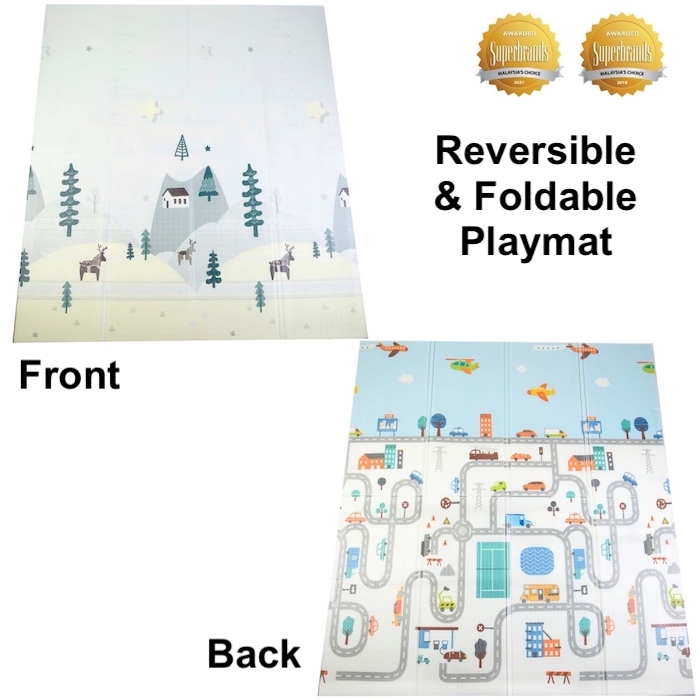 autumnz baby foldable and reversible safety thick play mat 宝宝爬行垫