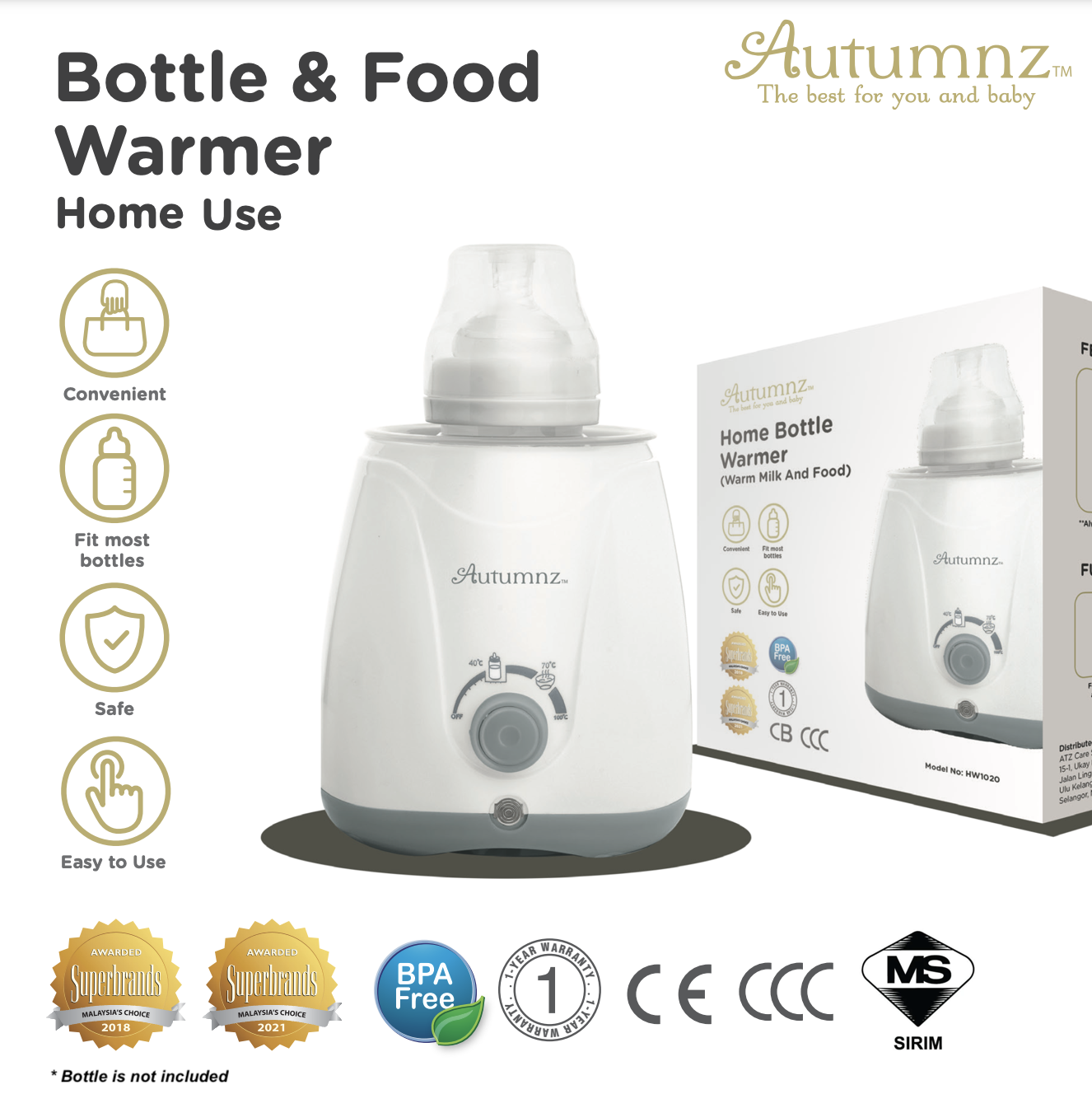 autumnz baby milk warmer heating puree food 宝宝温奶器