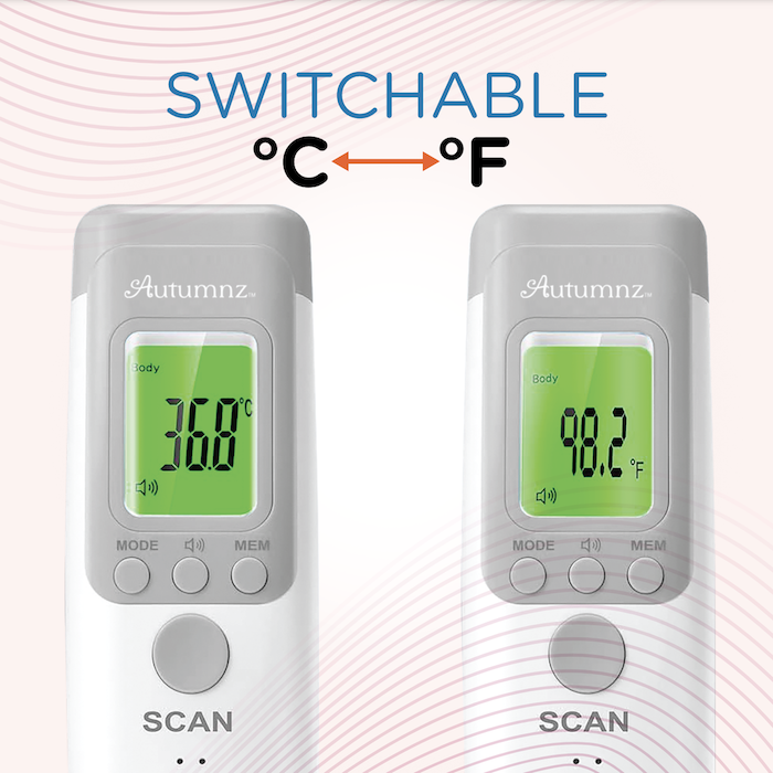 autumnz baby body temperature fever non contact forehead infrared thermometer measurement monitor 宝宝发烧体温温度计