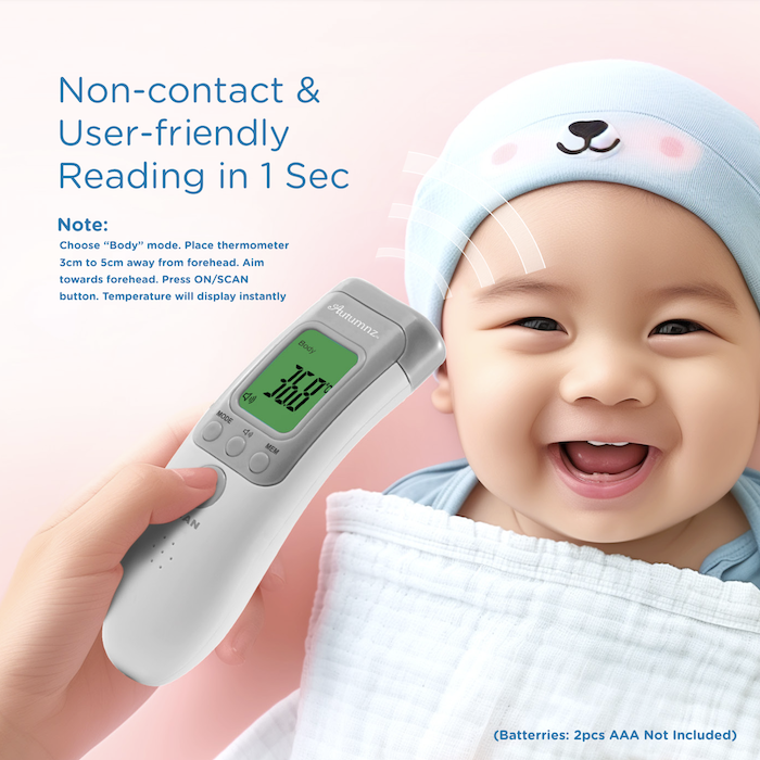 autumnz baby body temperature fever non contact forehead infrared thermometer measurement monitor 宝宝发烧体温温度计
