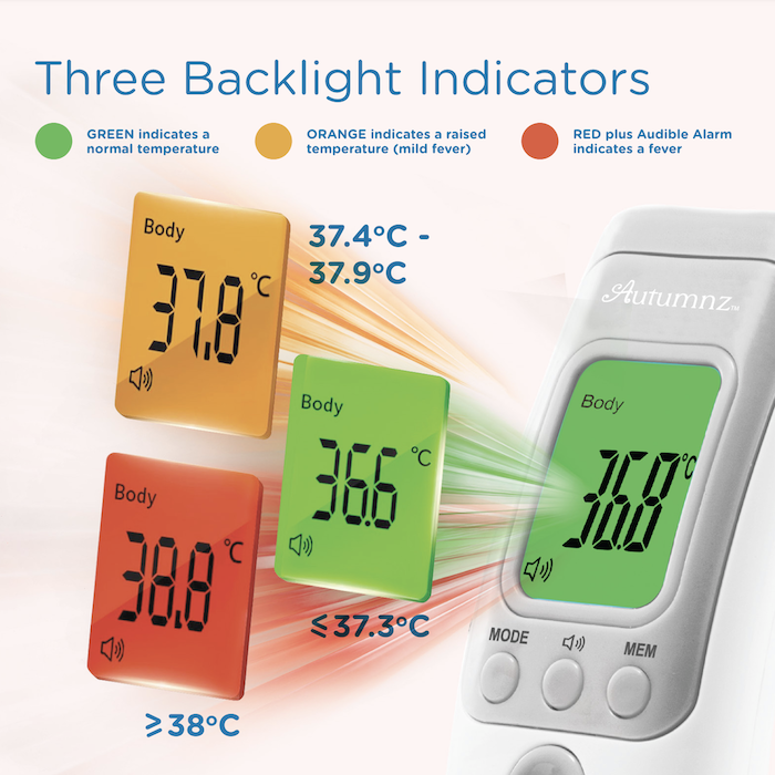autumnz baby body temperature fever non contact forehead infrared thermometer measurement monitor 宝宝发烧体温温度计