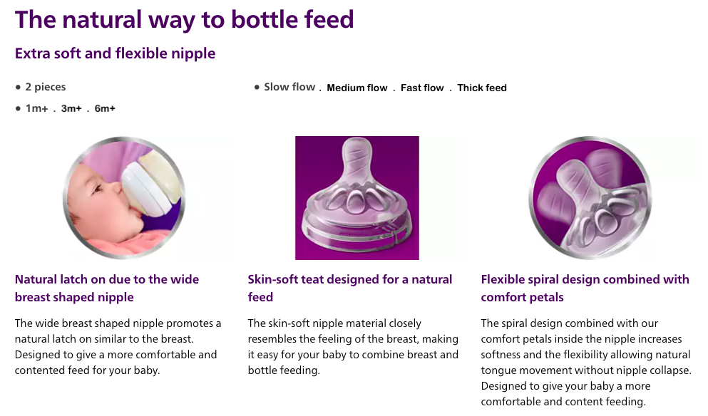 philips avent anti colic bottel teat milk bottle nipple soft nipple 奶瓶奶嘴