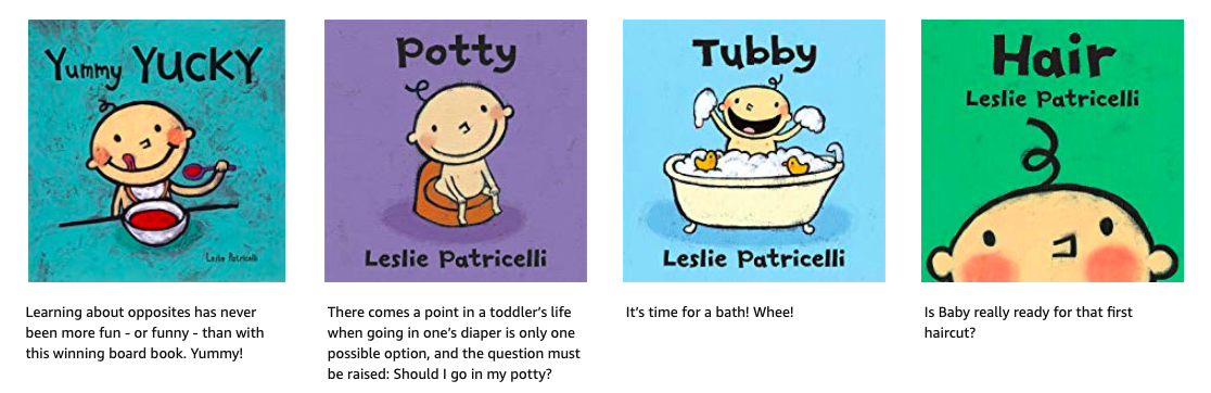 leslie patricelli children picture boad book series 幼教儿童趣味童书