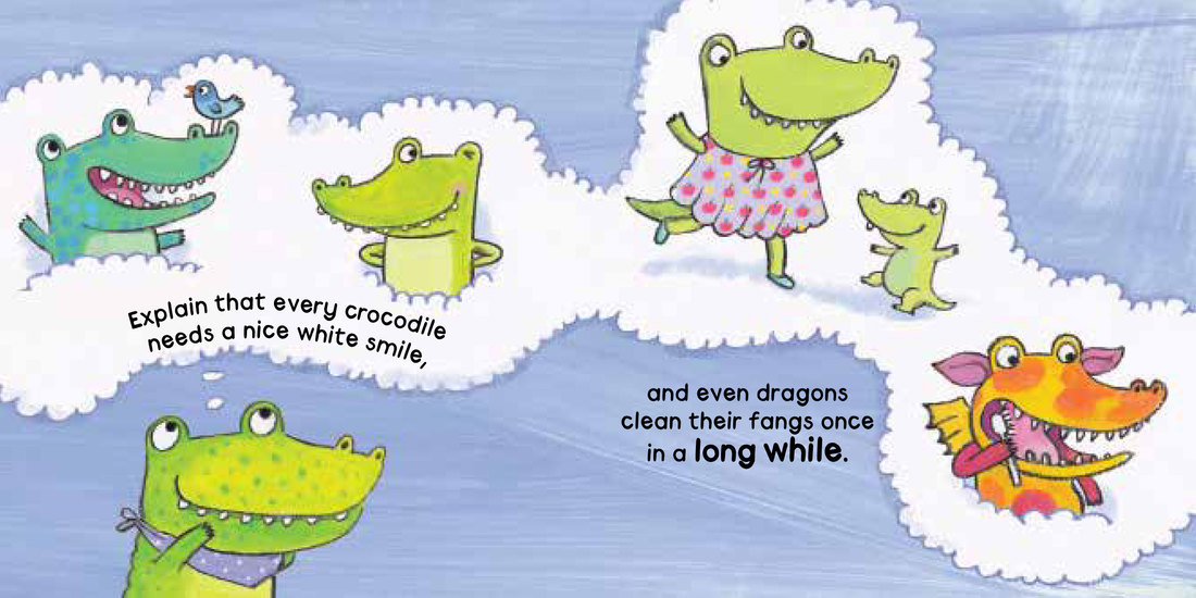 How To Brush Your Teeth With Snappy Croc board book by jane clarke and georgie birkett