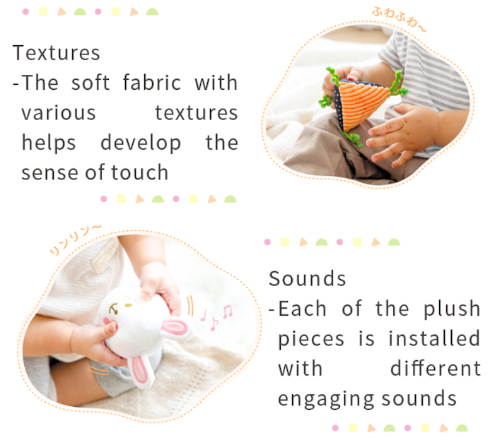 combi baby color soft toys stacking sensory sound toy play 宝宝声音触摸玩具