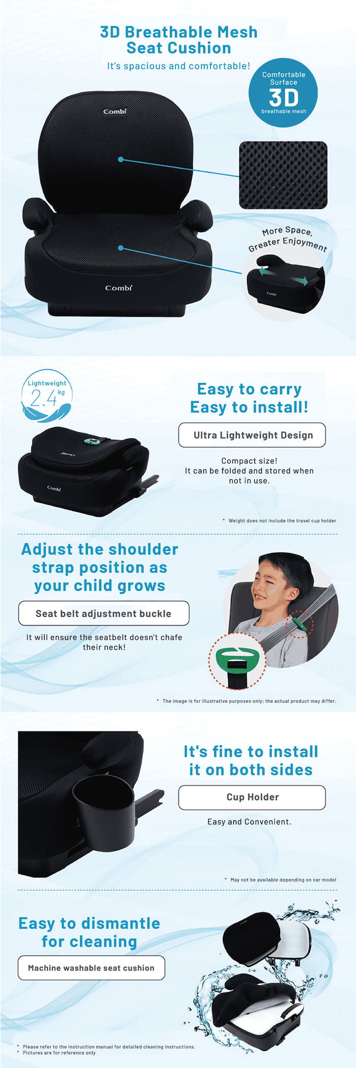 combi preschool children carseat booster 幼童学童安全椅
