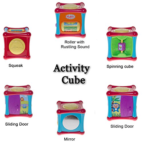 infunbebe baby activity fun toys mirror spinning busy toys 宝宝玩具